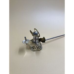 Vintage CANDLE SNUFFER Angel Royal Gallery 9" long‎ 1999 Silver Tone
